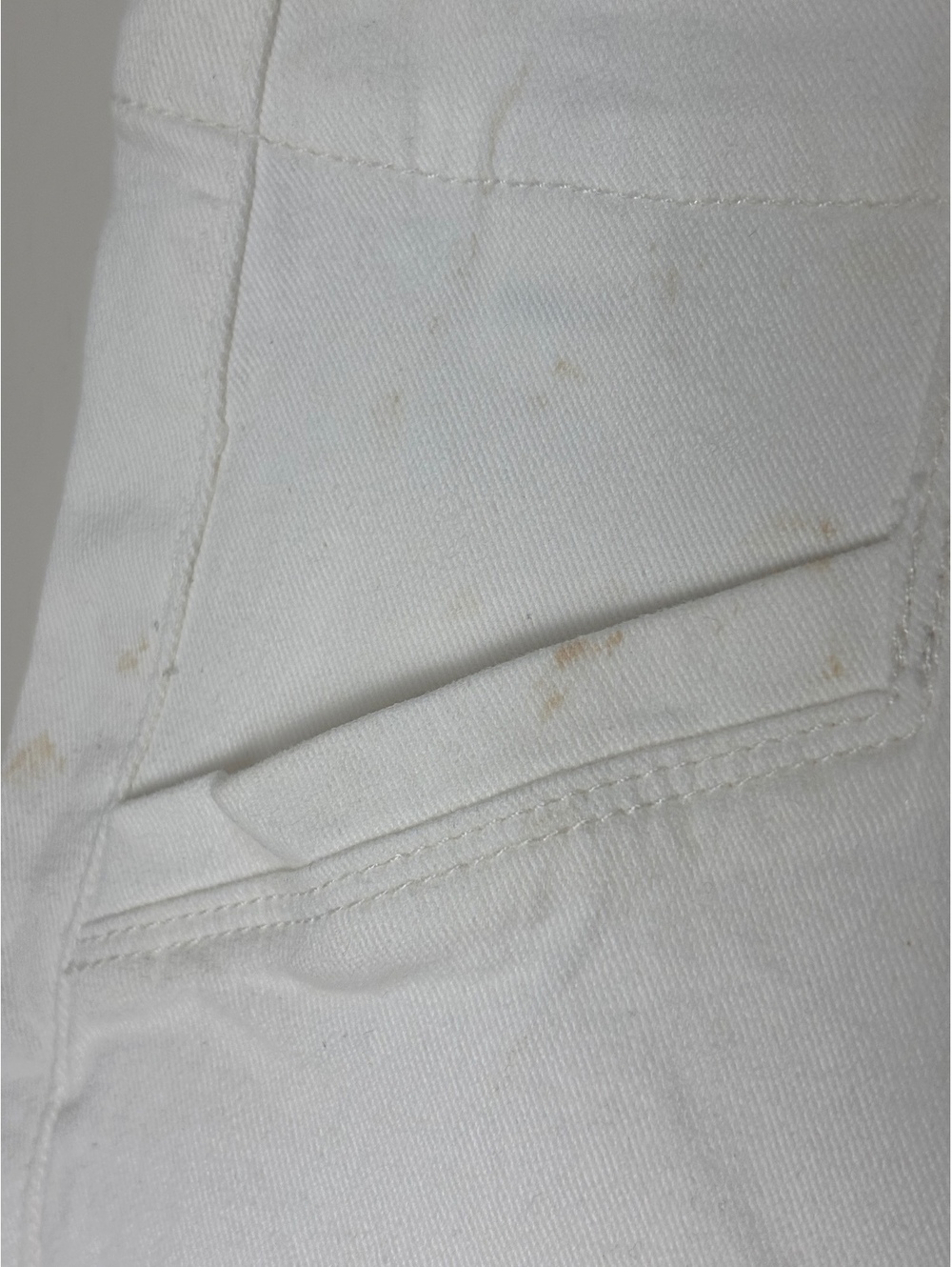 PAIGE Anessa Jeans 27 Tonal Ecru High Rise Wide Leg Utility Raw Hem NWT - Picture 12 of 14